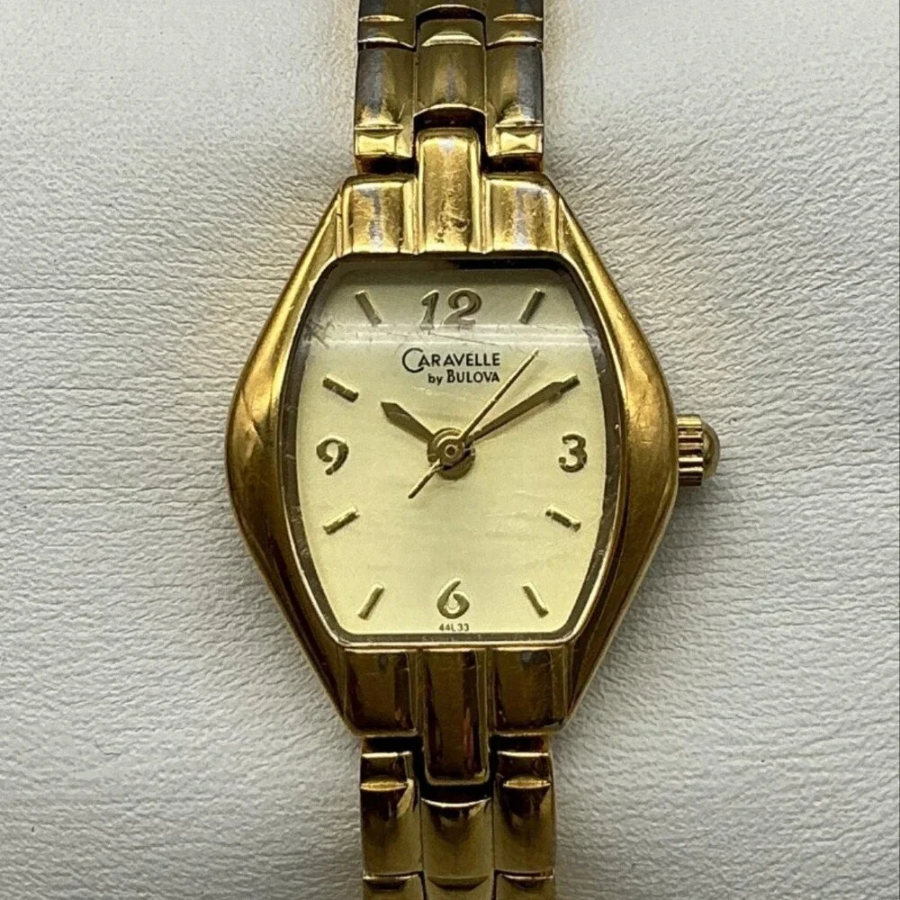 Caravelle By Bulova Womens Watch 18mm Gold Tone 44L33 New Battery 6.5